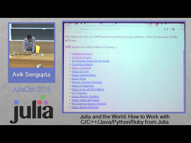 Workshop: Avik Sengupta - Julia and the world - How to work with C/C++/Java/Python/Ruby from Julia