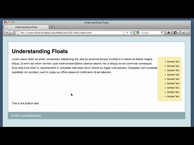CSS Floats - Understanding & Clearing Floats Tutorial