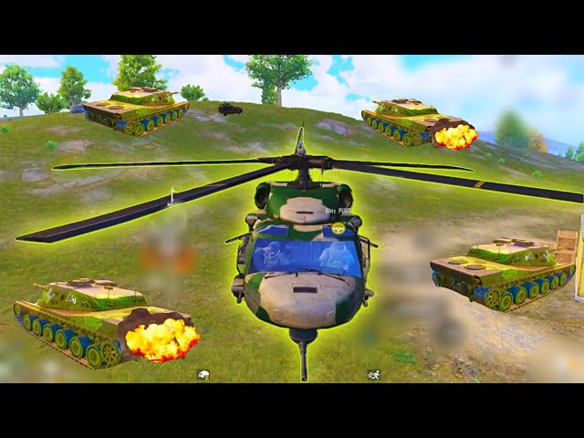 😍Tank vs Helicopter Best Intense War Gameplay PAYLOAD 3.0🔥64 Kills in 2 Match| 2x M202,PUBG MOBILE