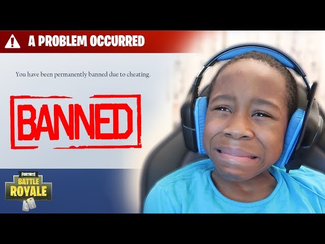 Kid gets BANNED from Fortnite..**PRANK!** (Funny Fortnite Trolling)