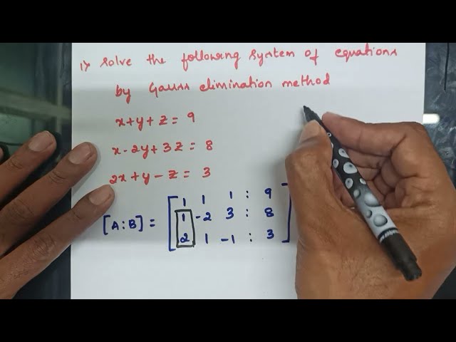 Gauss-elimination method Problem #1 | Linear Algebra | Engineering Mathematics