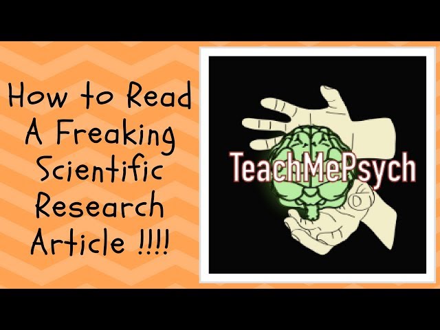 How to Read a Freaking Scientific Research Article