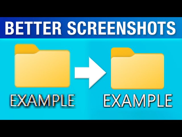 A Simple Trick for High Quality Screenshots in Windows