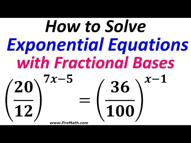 How to Solve Exponential Equation with Fractional Bases - Simple Tips and Tricks