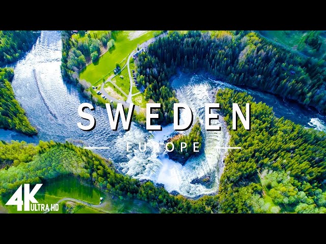 FLYING OVER SWEDEN (4K UHD) - Relaxing Music Along With Beautiful Nature Videos - 4K Video HD