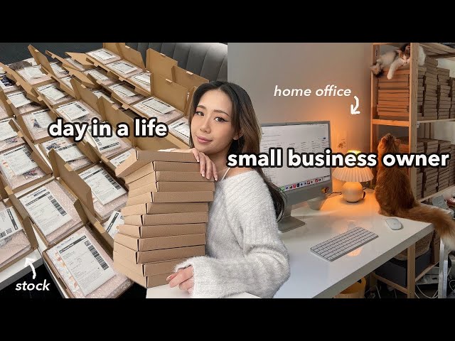 STUDIO VLOG 📦 a day in a life as a small business owner (packing orders, shop/life update)