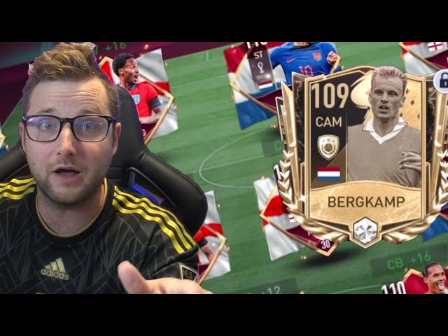 Max Rated Netherlands and England World Cup Squad Builder on FIFA Mobile 22! With Prime Bergkamp!