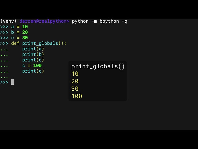 Using Global Variables in Python Functions