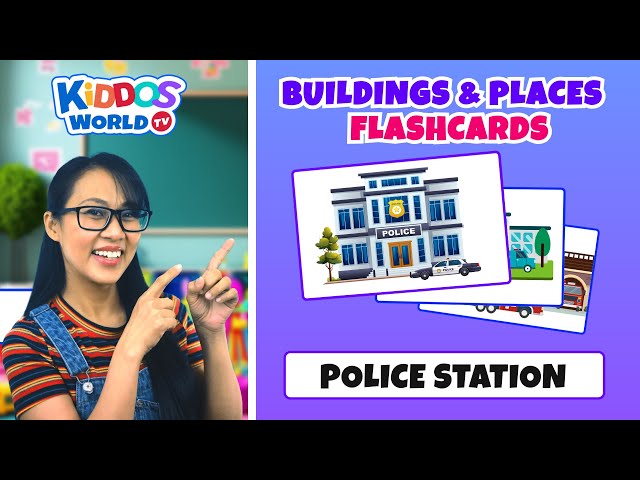 Learn Different Kinds of Buildings and Places Flashcards in the City with Miss V