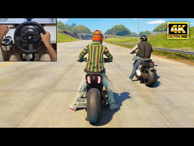 Ducati Diavel & Yamaha V-Max 1700 | The Crew Motorfest | Thrustmaster T300RS gameplay