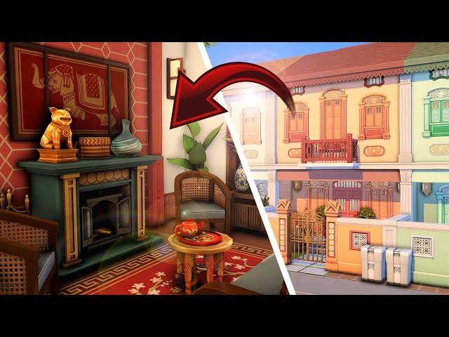 Red Peranakan Interior || The Sims 4: Speed Build