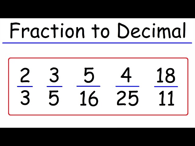 Math - How To Convert Fractions To Decimals