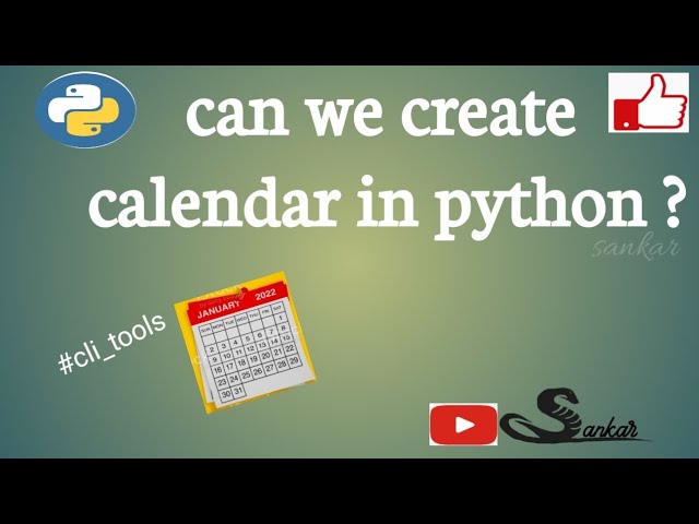 calendar in python?
