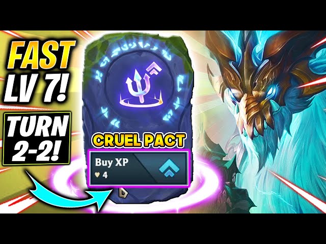 FASTEST LEVEL 7 in 1 ROUND?! (CRUEL PACT) - SET 7 TFT Teamfight Tactics BEST Comps Gameplay Guide