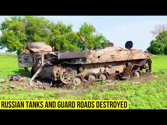 Ukrainian soldiers destroy tanks and guard roads in Donetsk region.