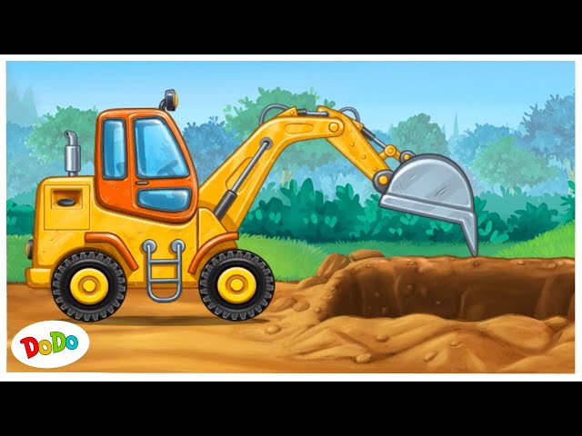 Kinder Bagger und Baufahrzeuge, Trecker, Züge bauen | DoDo Compilation | Bagger im Einsatz
