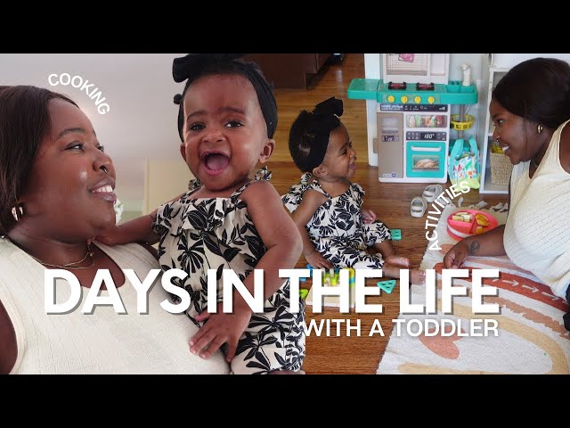 DAYS IN THE LIFE WITH A TODDLER | montessori toddler activities + dinner recipe + thrifting haul