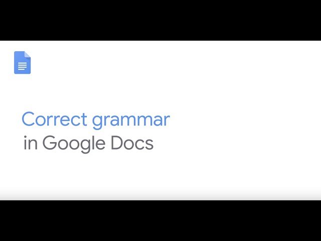 Correct grammar in Google Docs