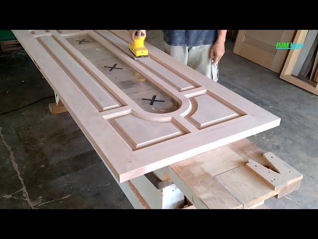 teknik dan Cara sederhana membuat pintu model semi kapsul , kayu meranti , tukang kayu