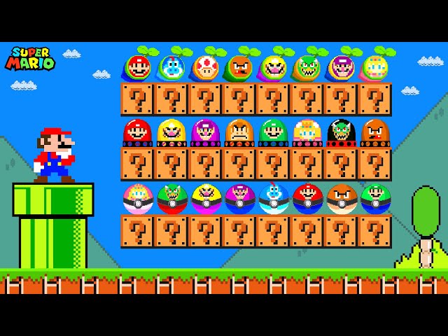 Super Mario Bros. but there are MORE Custom Power-UP Items All Characters!...(ALL EPISODES)