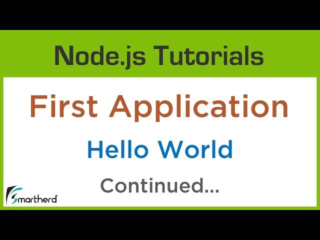 Node.js Hello World Example. Create first application in Node. Part-2 #1.5