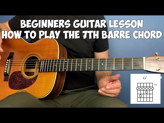 Beginners guitar lesson - How to play the 7th barre chord