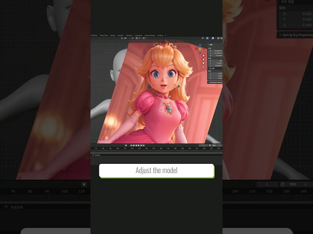 Making of Princess Peach: Made with Character Creator and Blender!