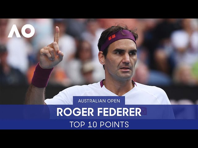 Roger Federer's Top 10 Career Points | Australian Open