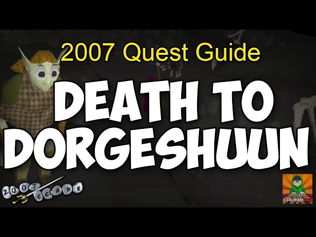 Runescape 2007 Death To Dorgeshuun Quest Guide