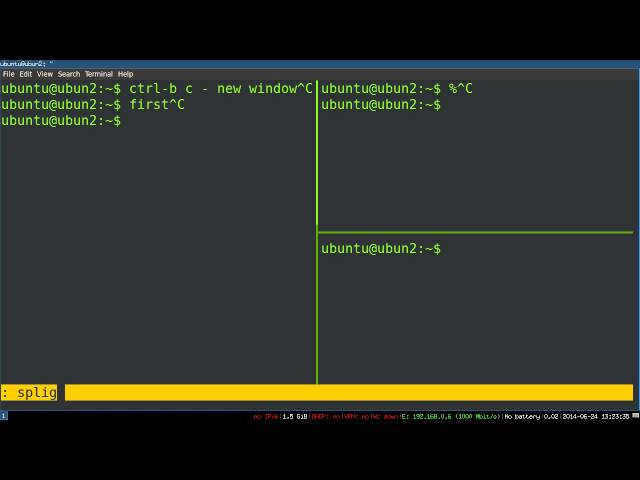 Basic tmux Tutorial - Windows, Panes, and Sessions over SSH