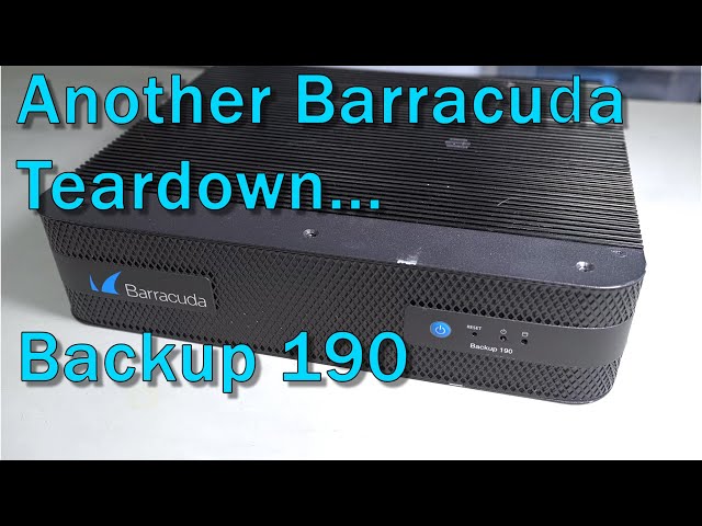 Still trash hardware? Barracuda Backup 190 teardown
