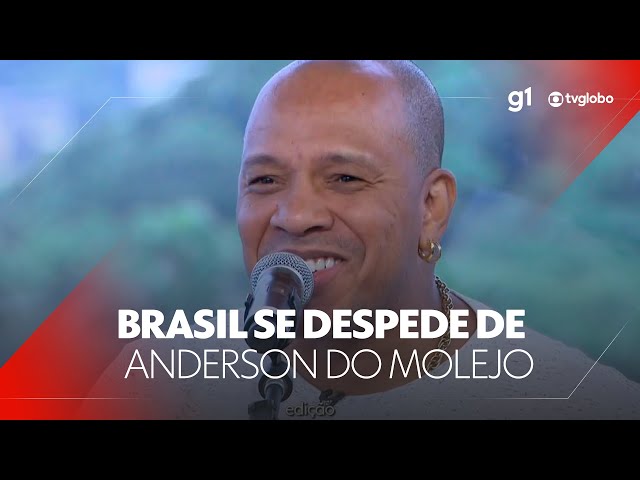 Brasil se despede do cantor de pagode Anderson, vocalista da banda Molejo #g1 #JN