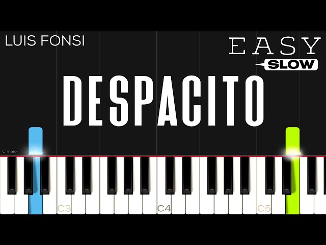 Luis Fonsi - Despacito ft. Daddy Yankee | SLOW EASY Piano Tutorial