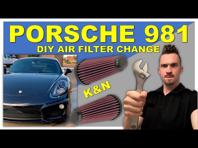 HOW TO CHANGE PORSCHE 981 CAYMAN S AIR FILTERS K&N |2014 Porsche Cayman S air filter change tutorial
