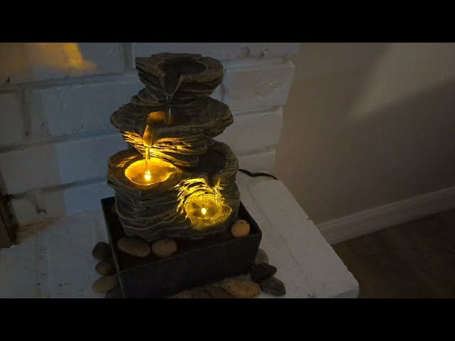 Nature's Mark Cascading Rock Tabletop Water Fountain Unboxing and Review