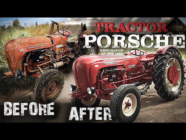 Restoration of the 1962 Porsche tractor. Porsche diesel.