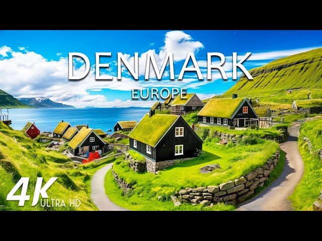 FLYING OVER DENMARK (4K UHD) - Soothing Music With Wonderful Nature Videos For Relaxation