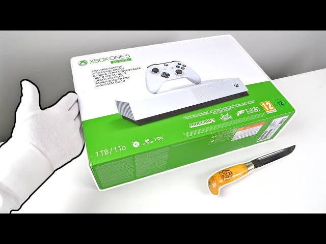 Xbox One S All Digital "SAD" Console Unboxing - Fortnite Season 9 Solo Victory + Codes
