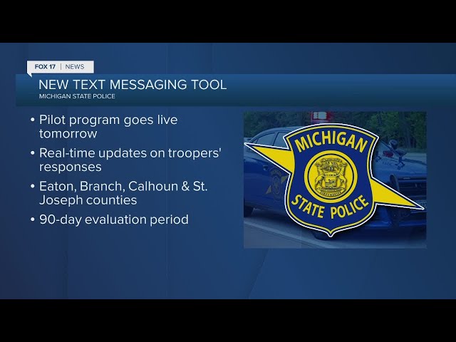 Michigan State Police to begin piloting text messaging tool on Wednesday