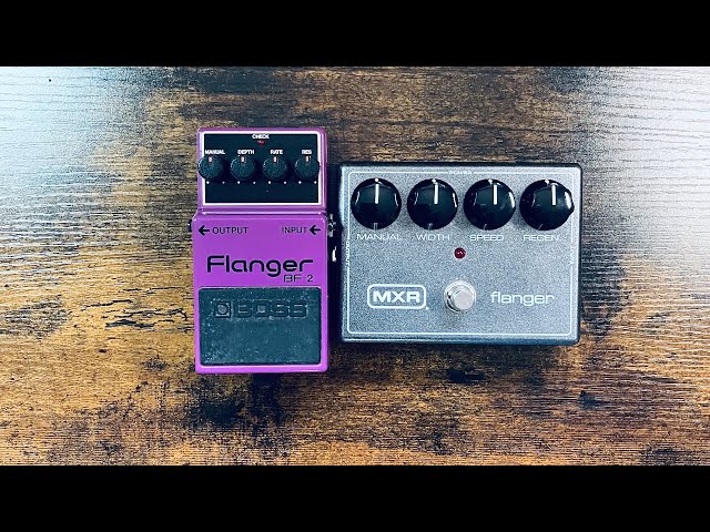 7 effects from a flanger, 2 pedals compared. BOSS BF 2 vs MXR M117R #guitar