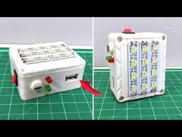 DIY Mini Power Bank With LED Flashlight | How to Make a Rechargeable LED Light with power bank