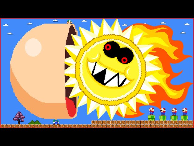 Peach R.I.P Mario e Luigi vs. Numberblocks Slither em Maze Mayhem | Animação de jogo