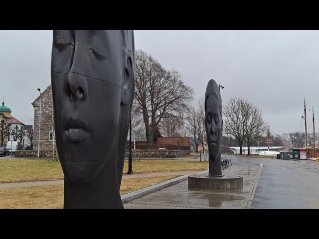 Sculptures by Jaume Plensa. Fredrikstad - Norway