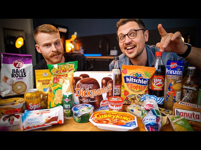 American Tries Classic German Snacks (ft. @EthanChlebowski)