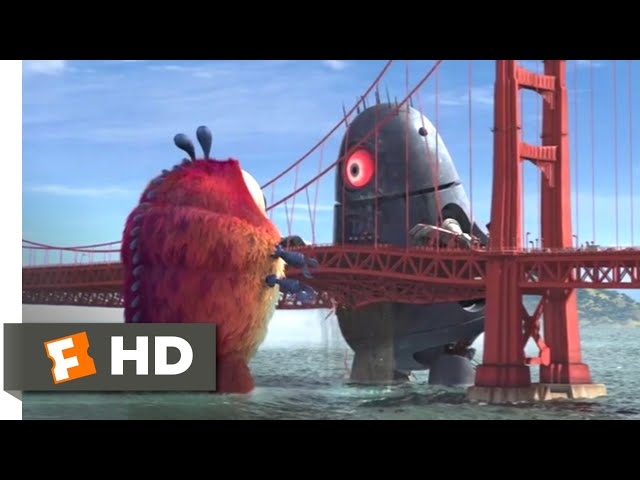 Monsters vs. Aliens (2009) - Golden Gate Grapple Scene (5/10) | Movieclips