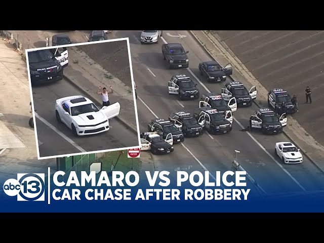RAW CHASE VIDEO: Camaro vs Police After Game Stop Robbery in Houston
