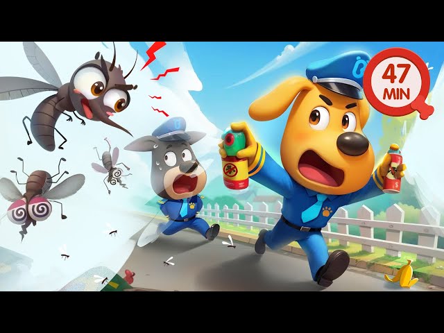 Go Away Bugs | Don't Be Scared of Mosquitos 🦟| Educational Cartoons for Kids | Sheriff Labrador