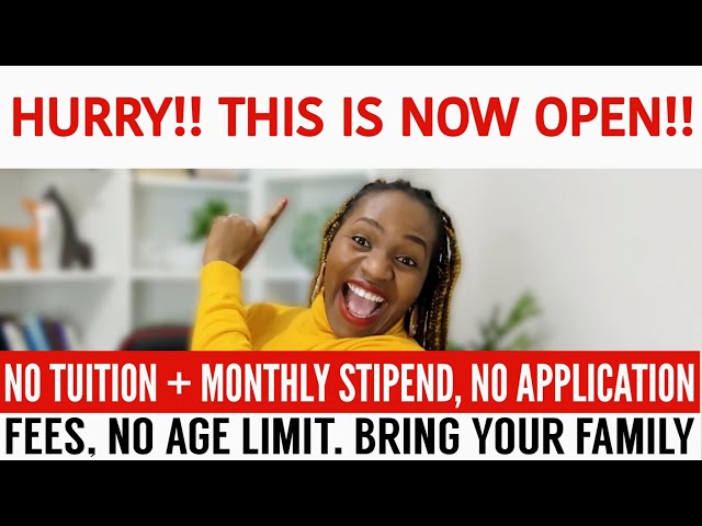 GET PAID TO MOVE HERE FOR FREE | STUDY IN THIS UNIVERSITY WITH NO TUITION | NO APPLICATION FEE
