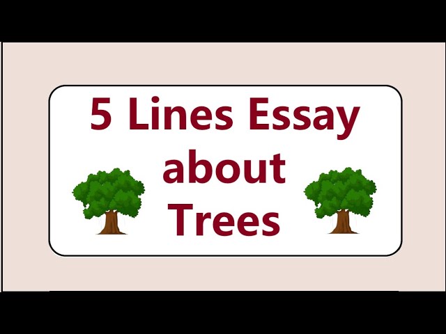 5 Lines on Trees in English || 5 Lines Essay || 5 Essay about Trees