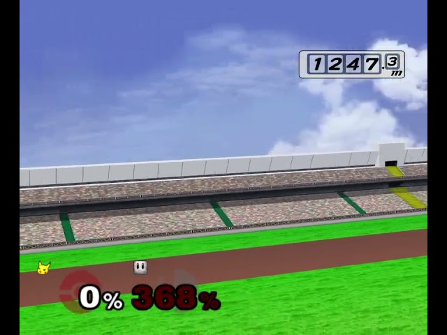 SSBM Home Run Contest [TAS]: Pikachu [2482.0 m/8143.3 ft] [WR]